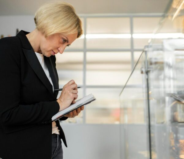 Consulente sicurezza alimentare che aiuta a gestire rischi, norme e controlli